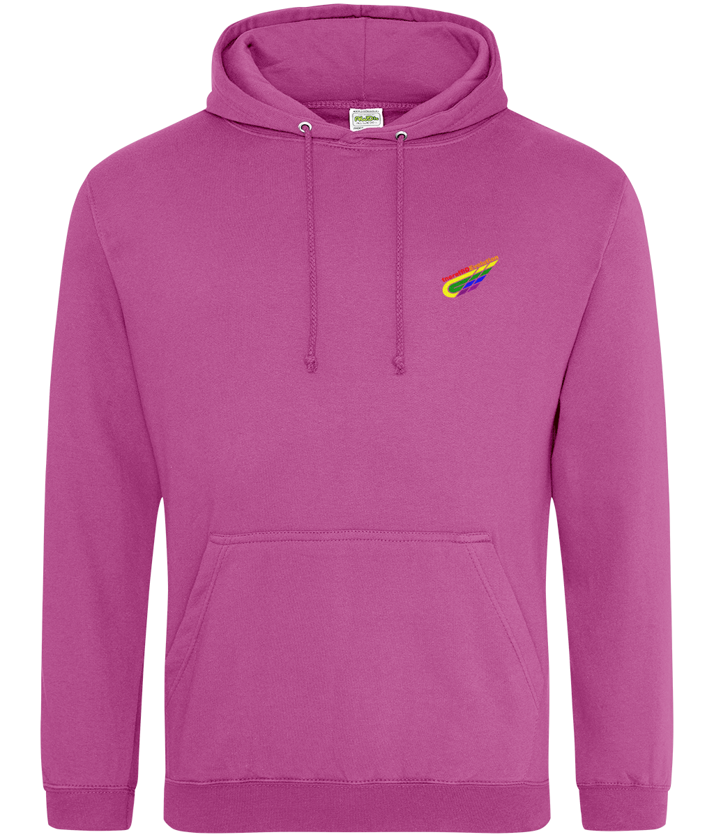 Different Evolution: College Adult Unisex Hoodie JH001 S-Rainbow Logo2: (Other Colour-Variants available)