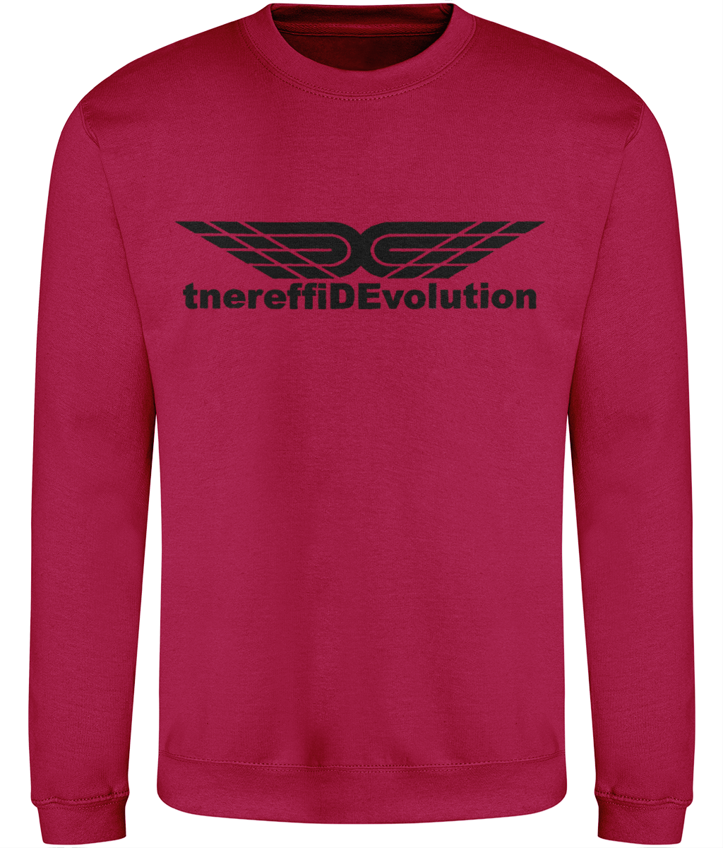 Different Evolution: Just Classic Adult Unisex Sweatshirt JH030 L-Black Logo1: (Other Colour-Variants available)