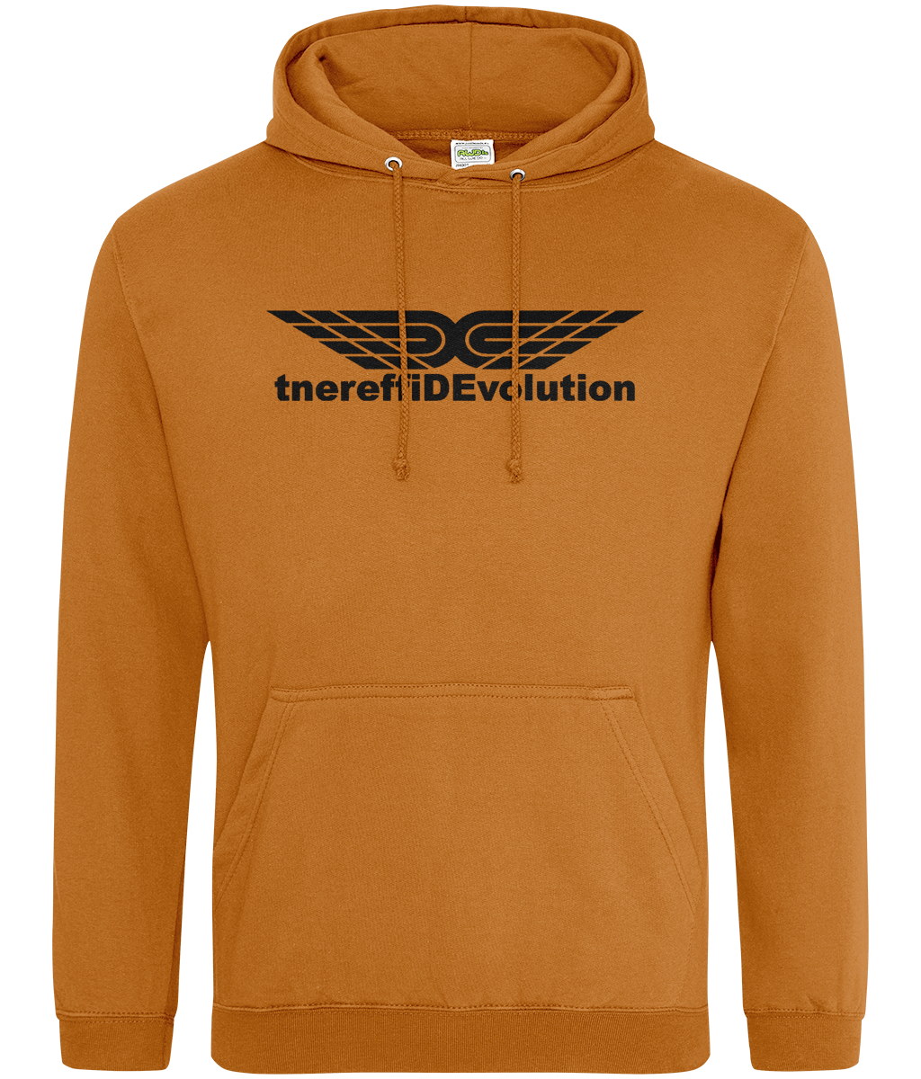 Different Evolution: College Adult Unisex Hoodie JH001 L-Black Logo1: (Other Colour-Variants available)