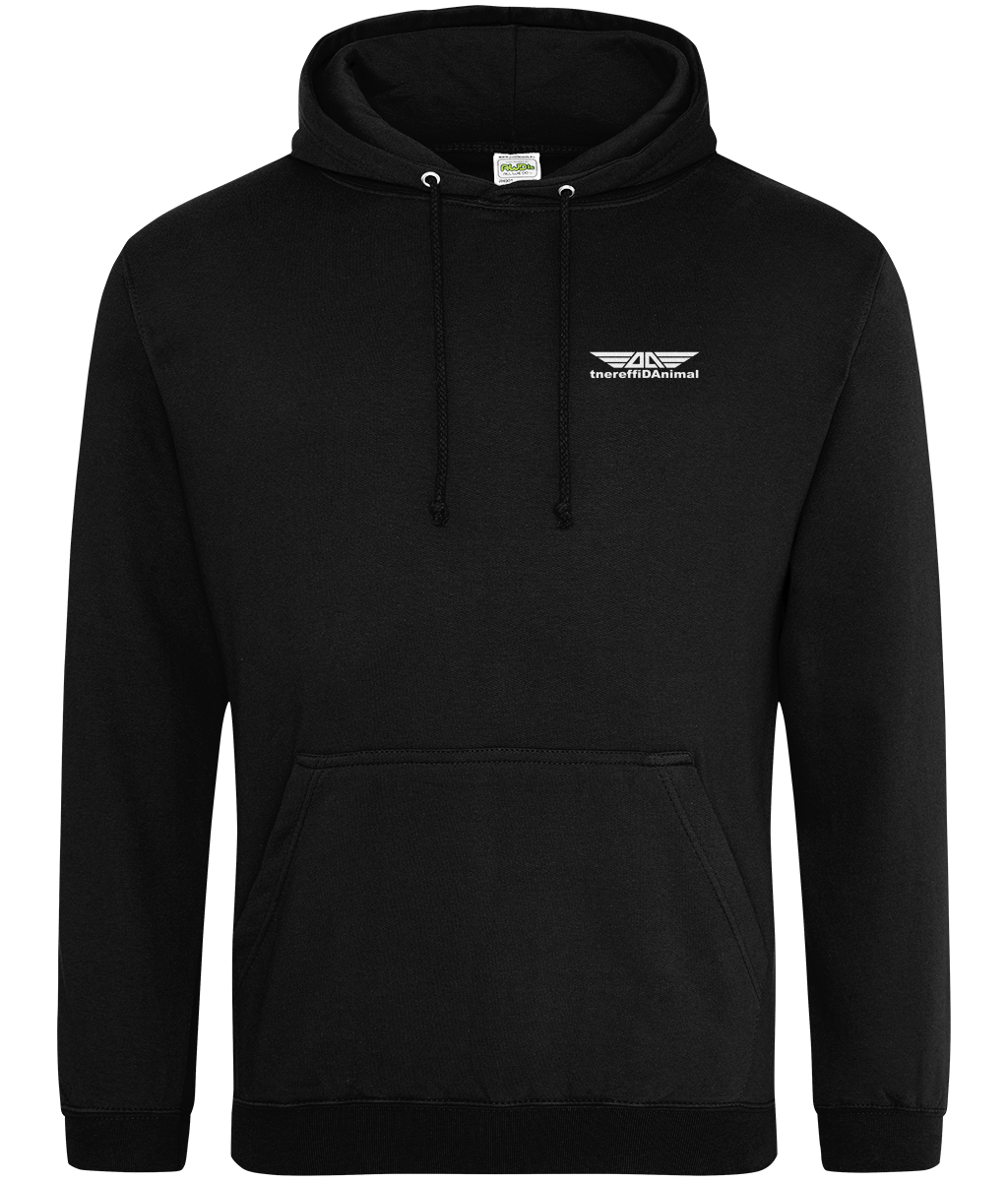 Different Animal: College Adult Unisex Hoodie JH001 S-White Logo1: (Other Colour-Variants available)