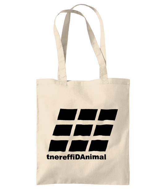 Different Animal: Eco Organic Premium Cotton Tote Bag WM261 L-Black Logo2: (Other Colour-Variants available)