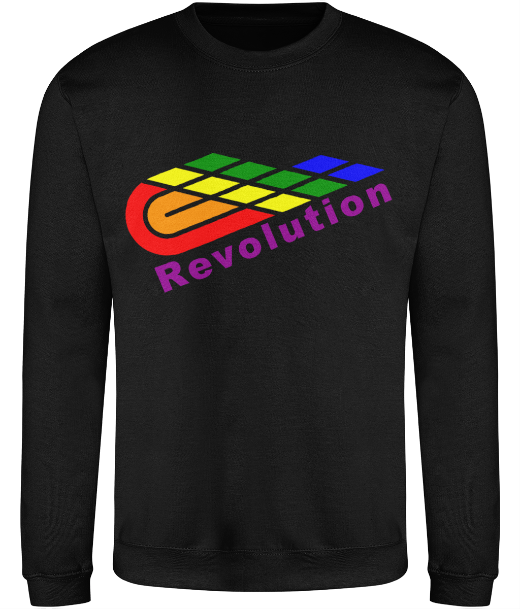 Revolution: Just Classic Adult Unisex Sweatshirt JH030 L-Rainbow Logo: (Other Colour-Variants available)