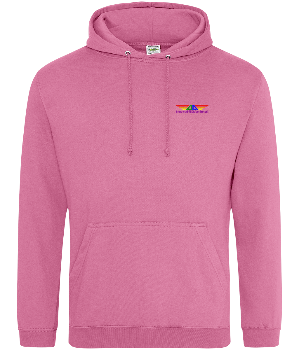 Different Animal: College Adult Unisex Hoodie JH001 S-Rainbow Logo1: (Other Colour-Variants available)