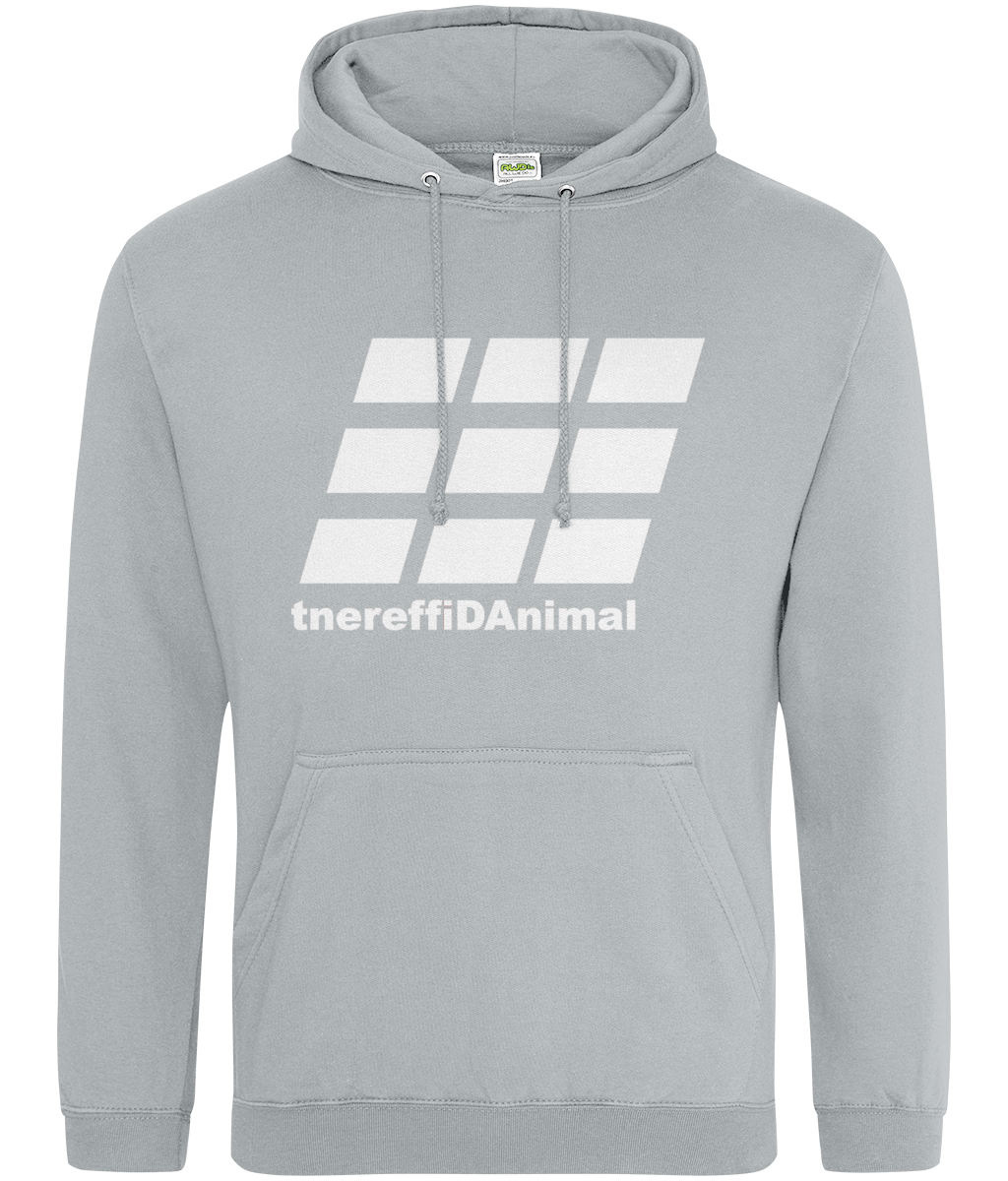 Different Animal: College Adult Unisex Hoodie JH001 L-White Logo2: (Other Colour-Variants available)