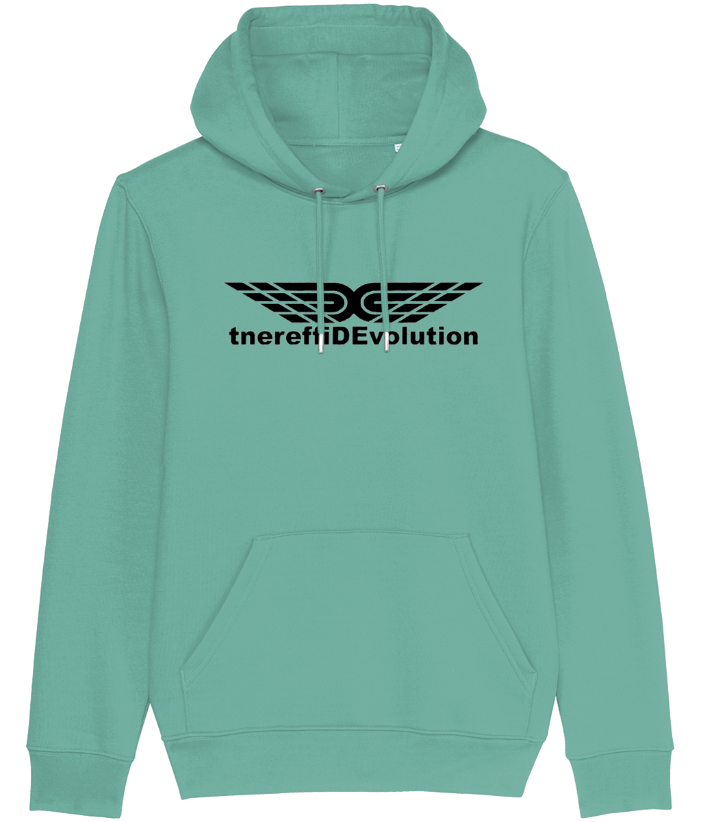 Different Evolution: Eco Cruiser Adult Unisex Hoodie SX005 L-Black Logo1:(Other Colour-Variants available)