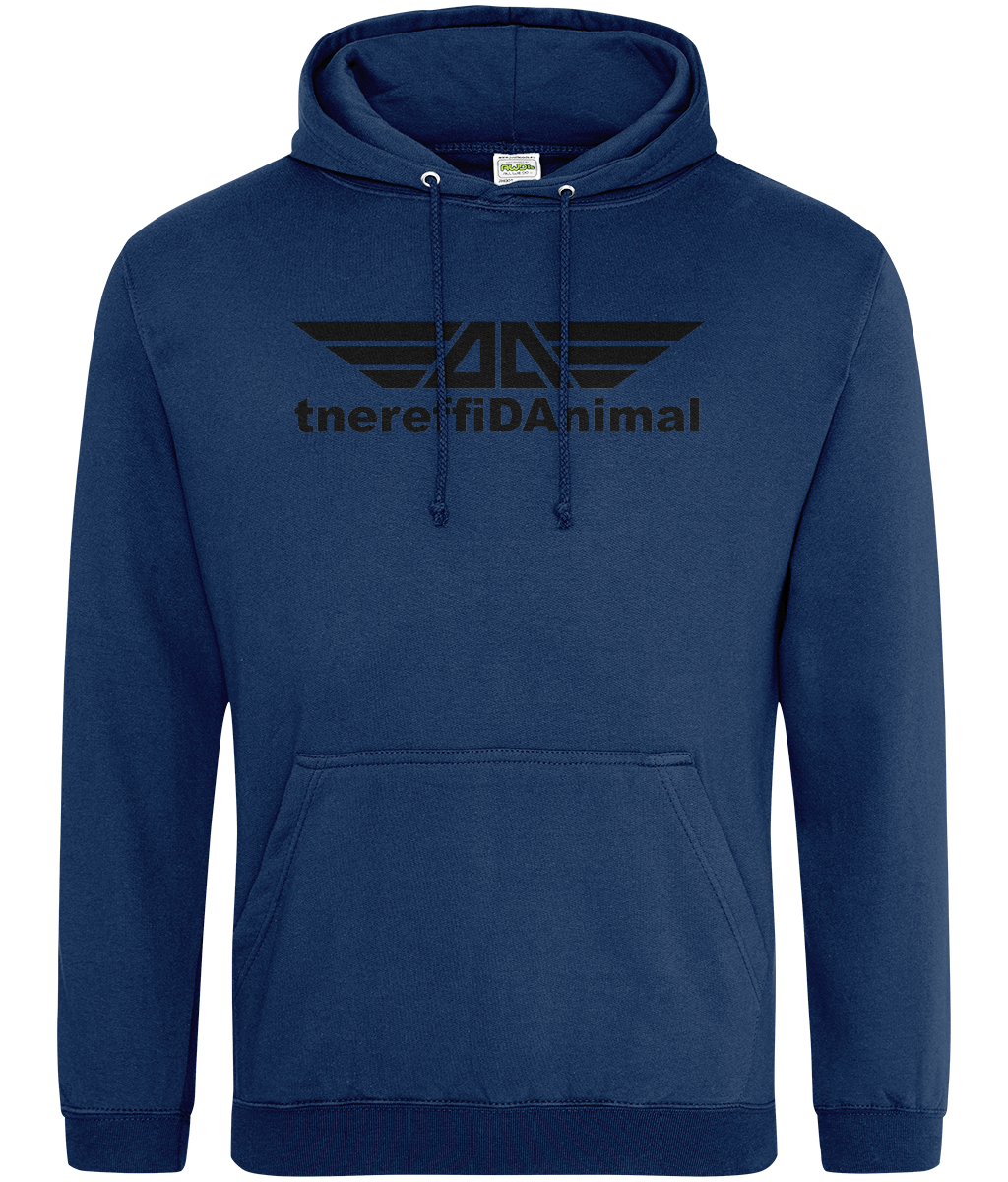 Different Animal: College Adult Unisex Hoodie JH001 L-Black Logo1: (Other Colour-Variants available)