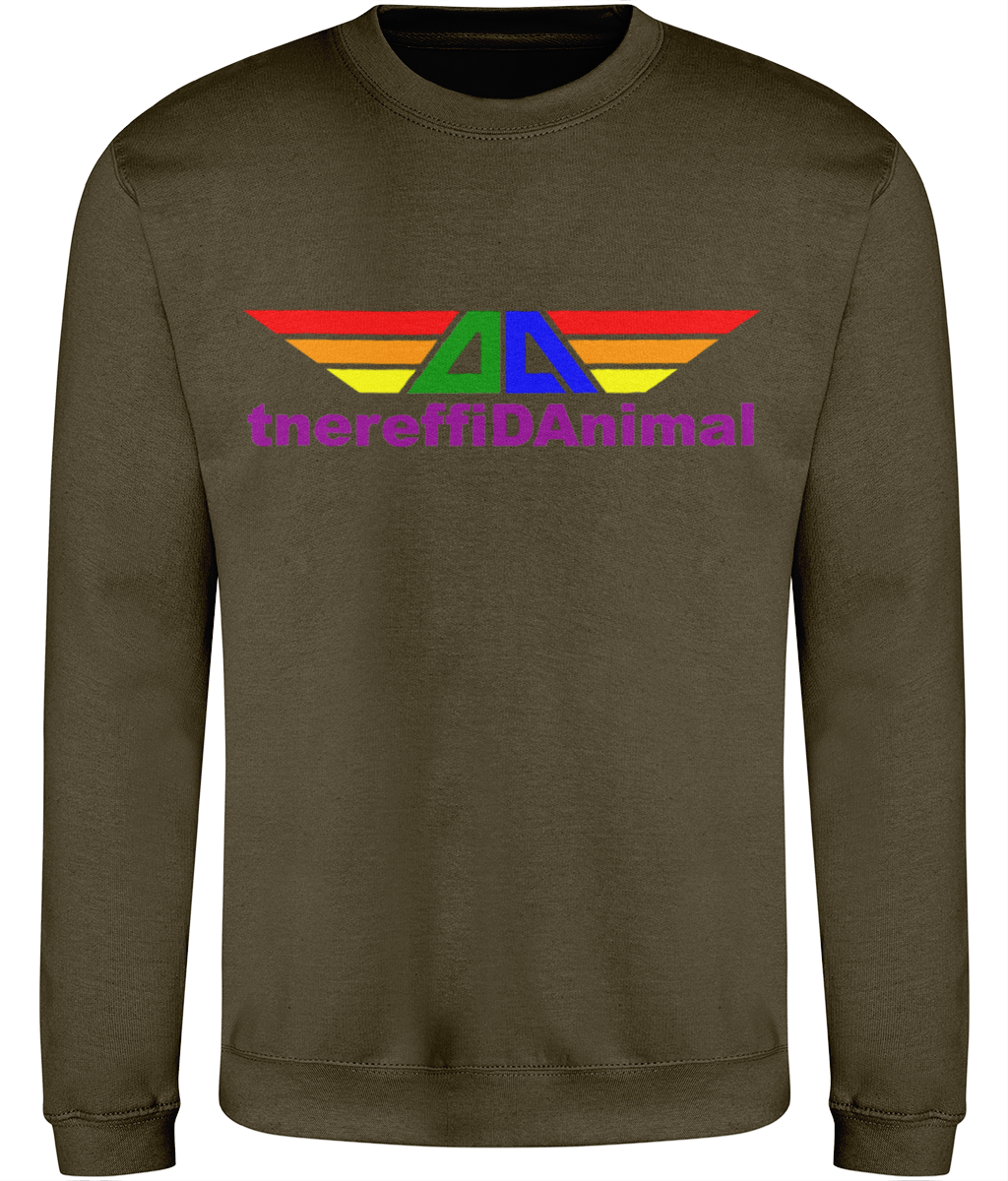 Different Animal: Just Classic Adult Unisex Sweatshirt JH030 L-Rainbow Logo1: (Other Colour-Variants available)