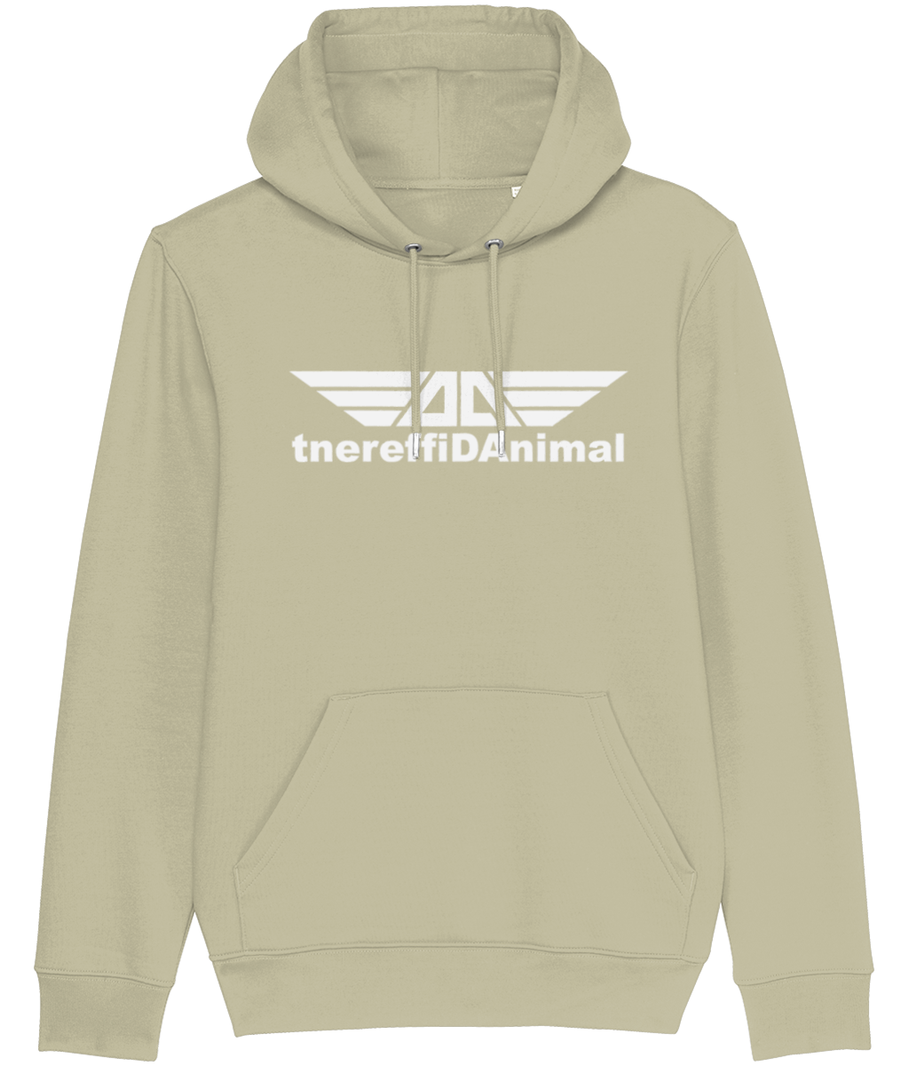 Different Animal: Eco Cruiser Adult Unisex Hoodie SX005 L-White Logo1: (Other Colour-Variants available)