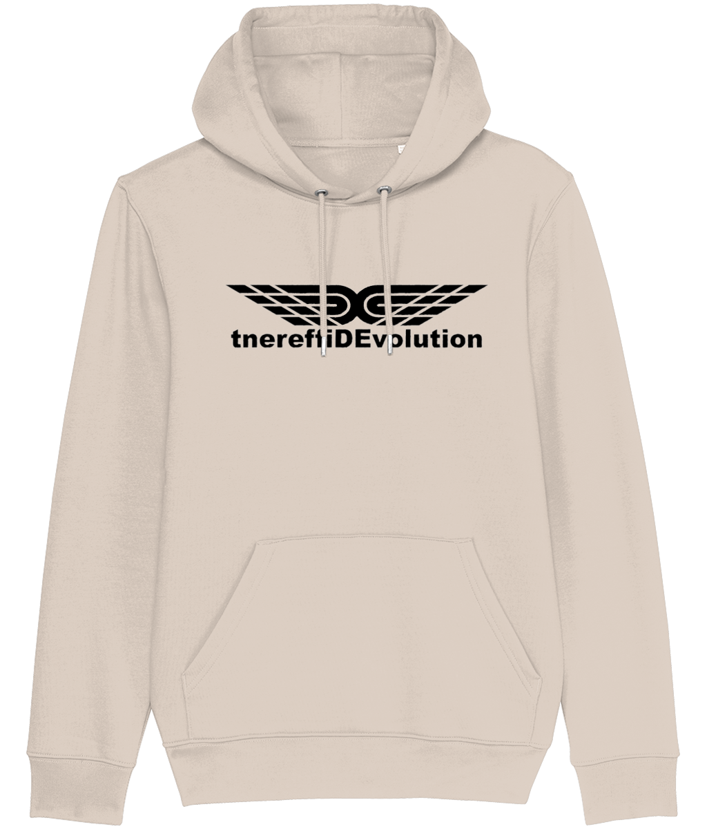 Different Evolution: Eco Cruiser Adult Unisex Hoodie SX005 L-Black Logo1: (Other Colour-Variants available)