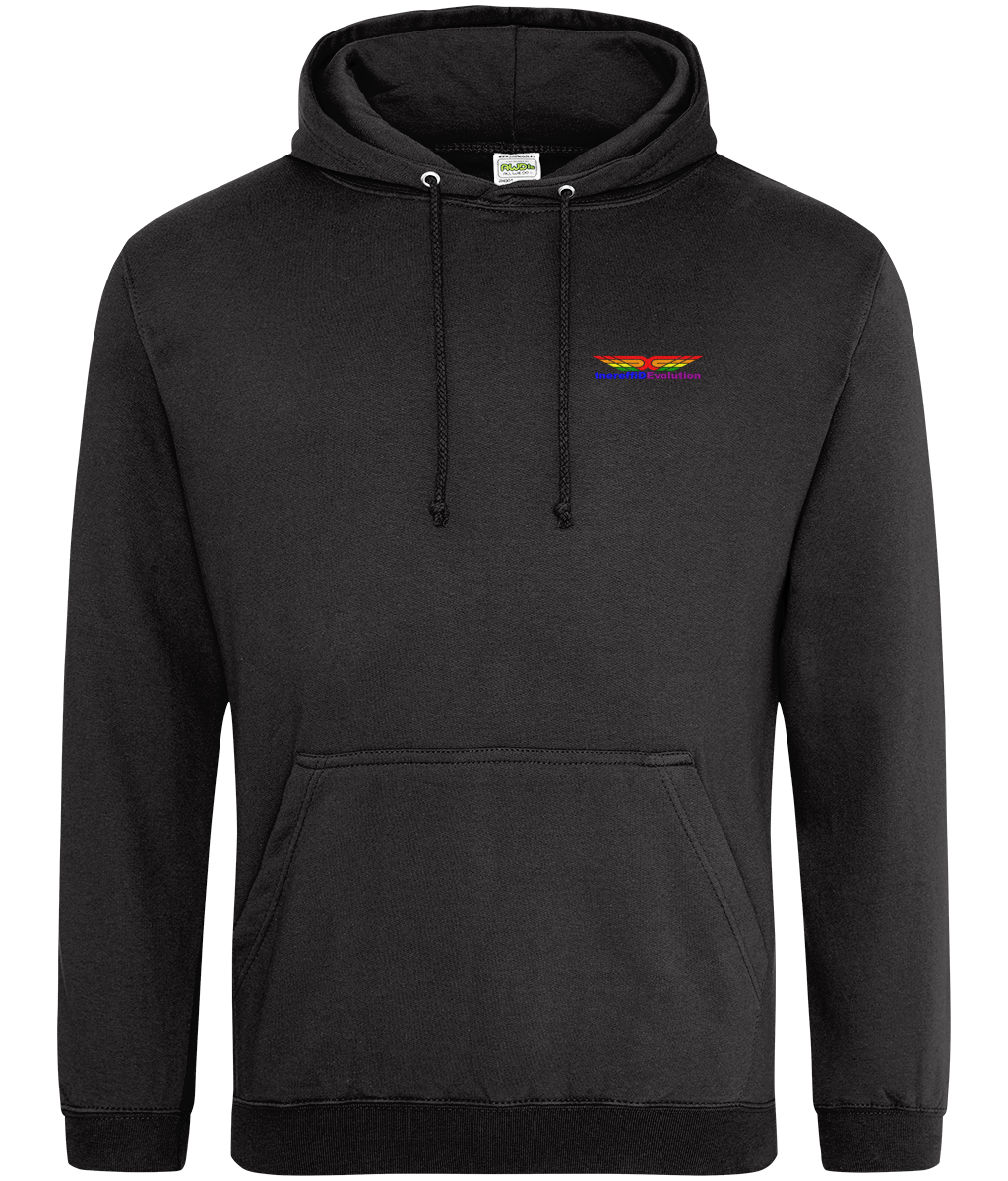 Different Evolution: College Adult Unisex Hoodie JH001 S-Rainbow Logo1: (Other Colour-Variants available)