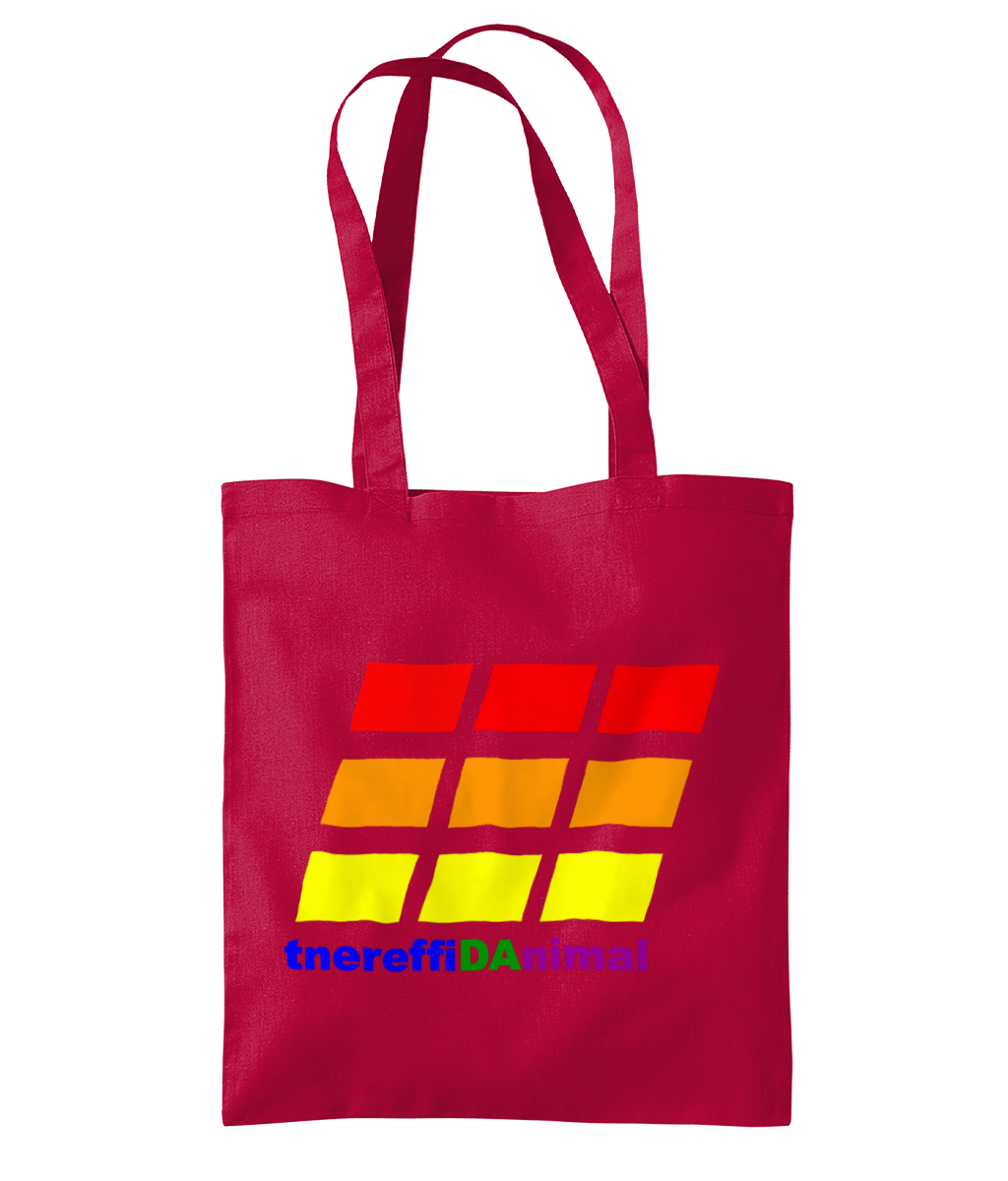 Different Animal: Eco Organic Premium Cotton Tote Bag WM261 L-Rainbow Logo2: (Other Colour-Variants available)