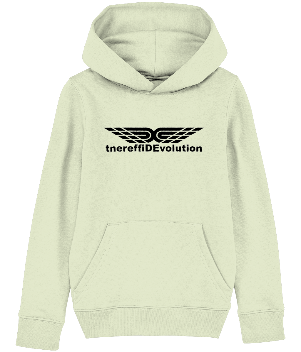 Different Evolution: Eco Kids Unisex Hoodie SX006 L-Black Logo1: (Other Colour-Variants available)