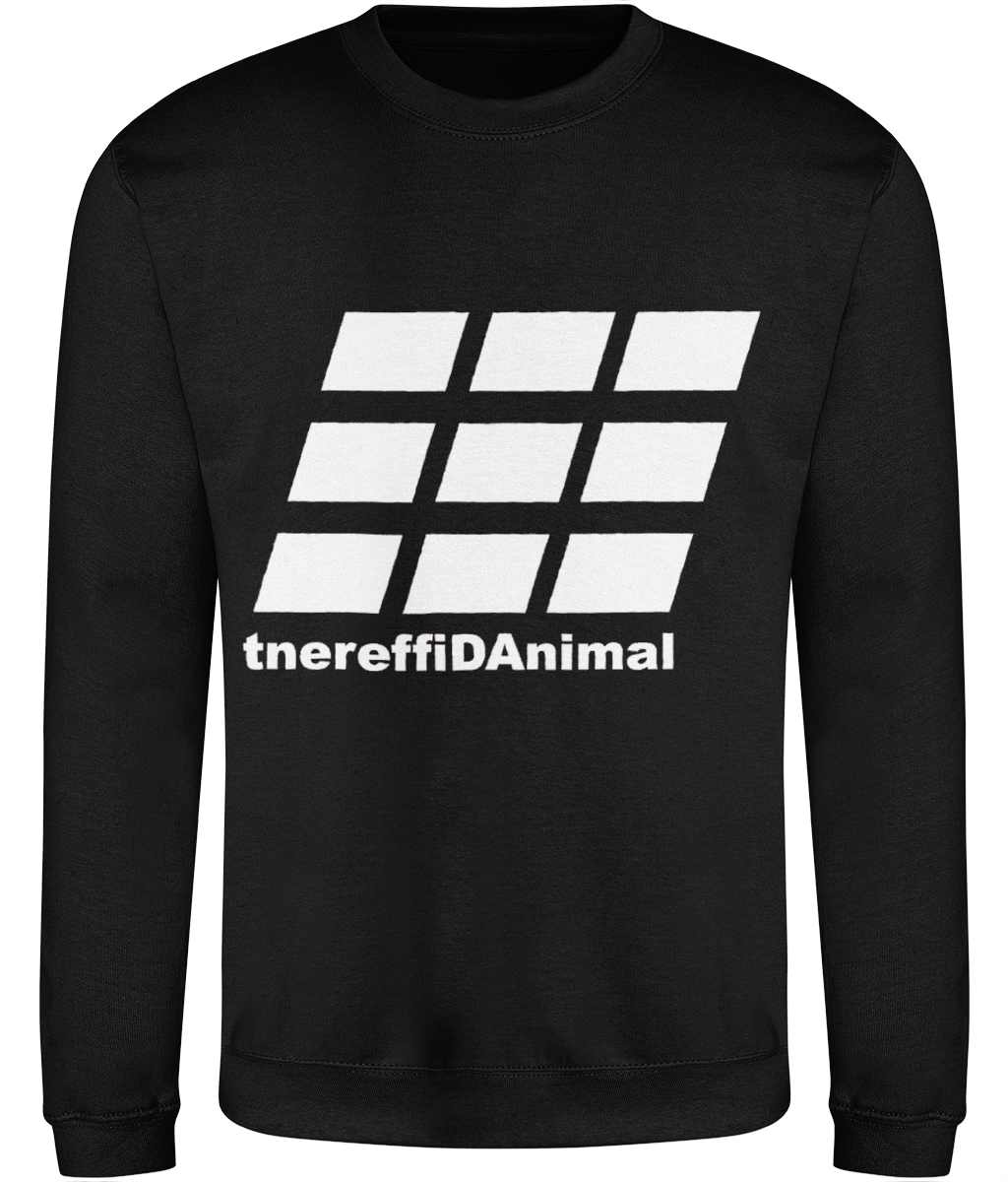 Different Animal: Just Classic Adult Unisex Sweatshirt JH030 L-White Logo2: (Other Colour-Variants available)