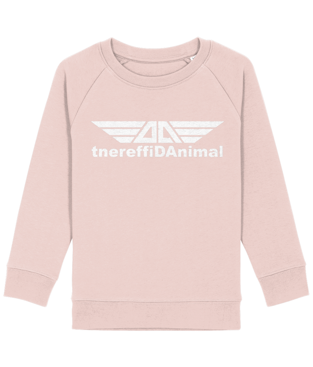 Different Animal: Eco Mini Scouter Kids Unisex Sweatshirt SX067 L-White Logo1: (Other Colour-Variants available)