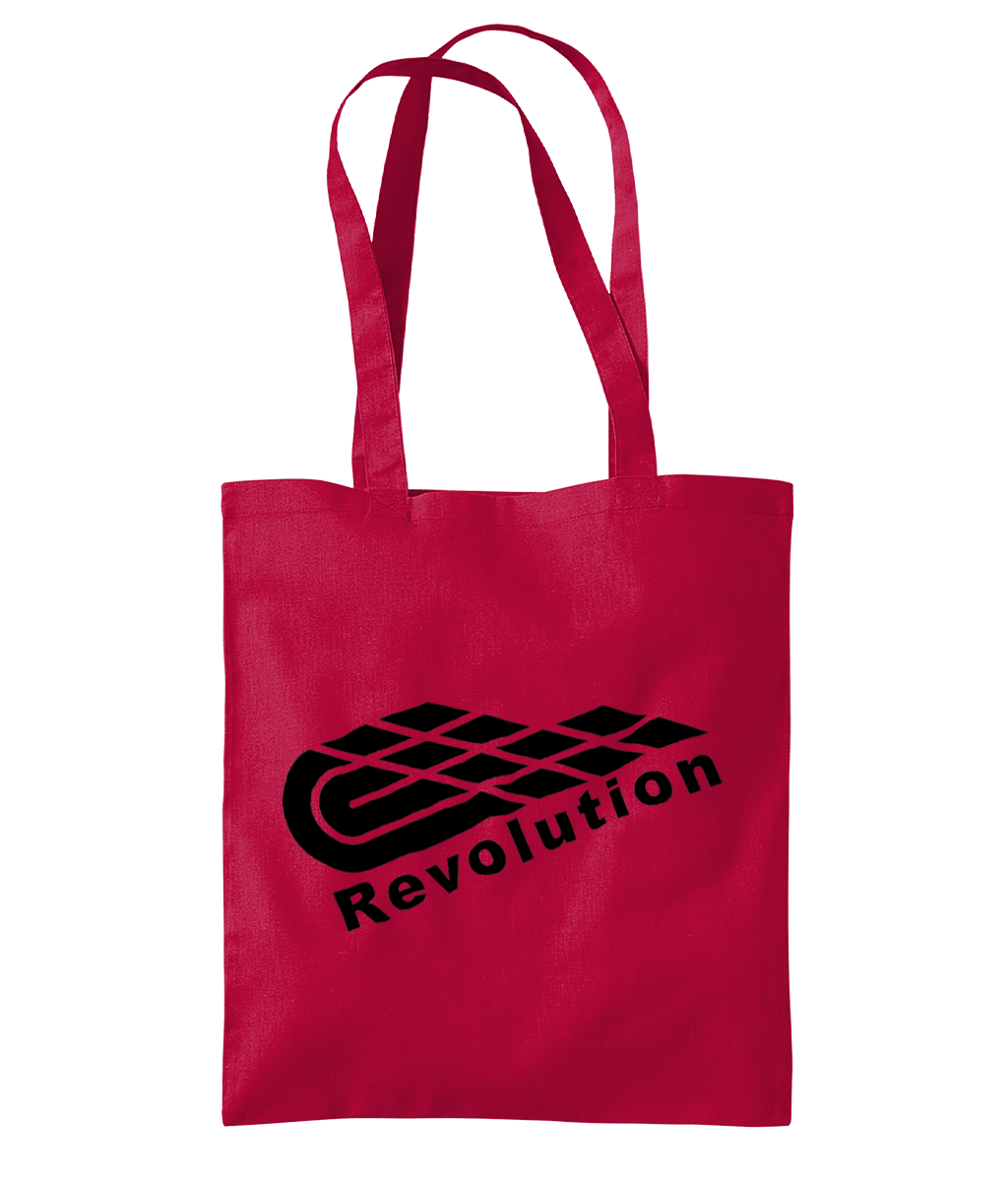 Revolution: Eco Organic Premium Cotton Tote Bag WM261 L-Black Logo: (Other Colour-Variants available)