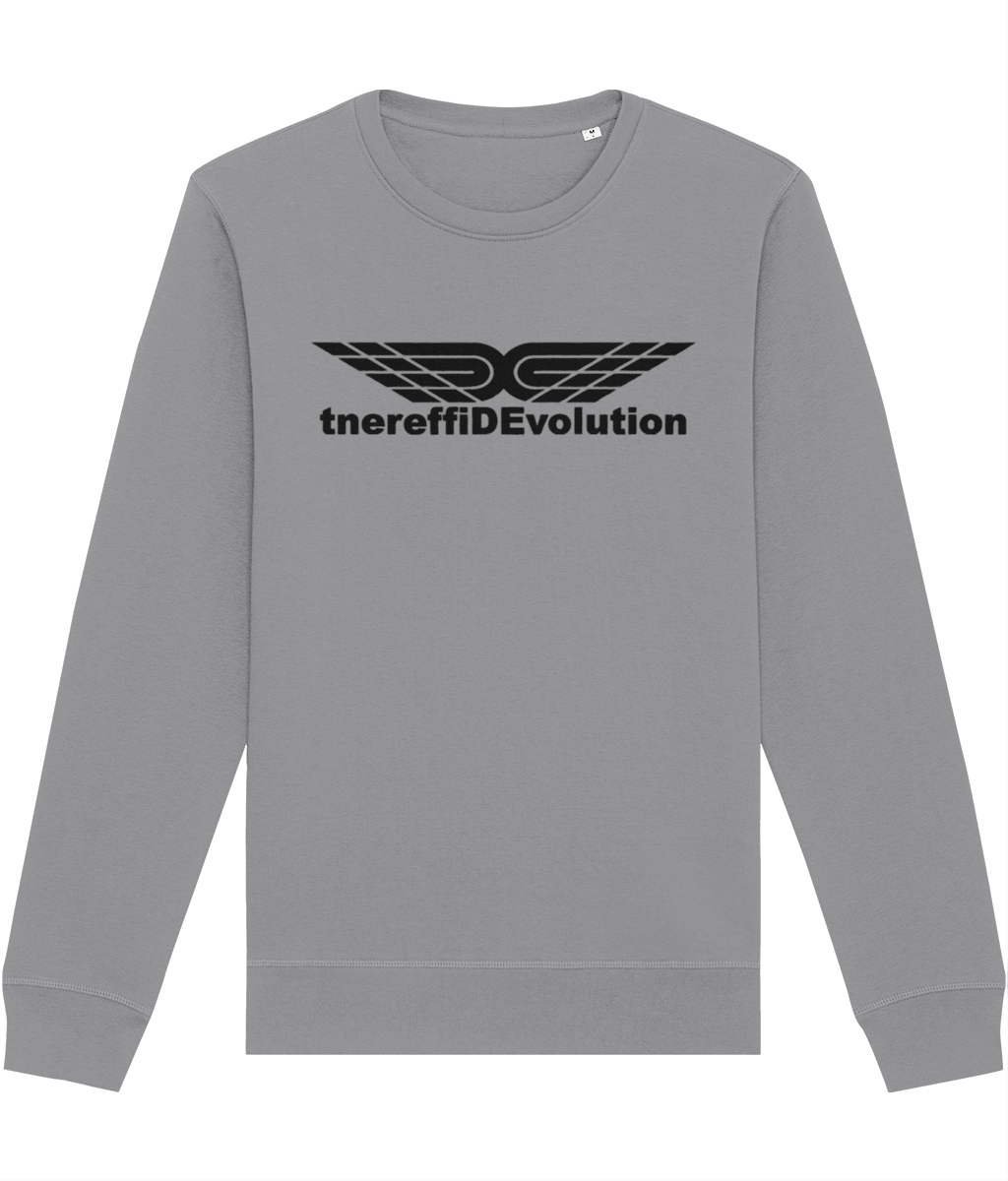 Different Evolution: Eco Roller Adult Unisex Sweatshirt SX137 L-Black Logo1: (Other Colour-Variants available)