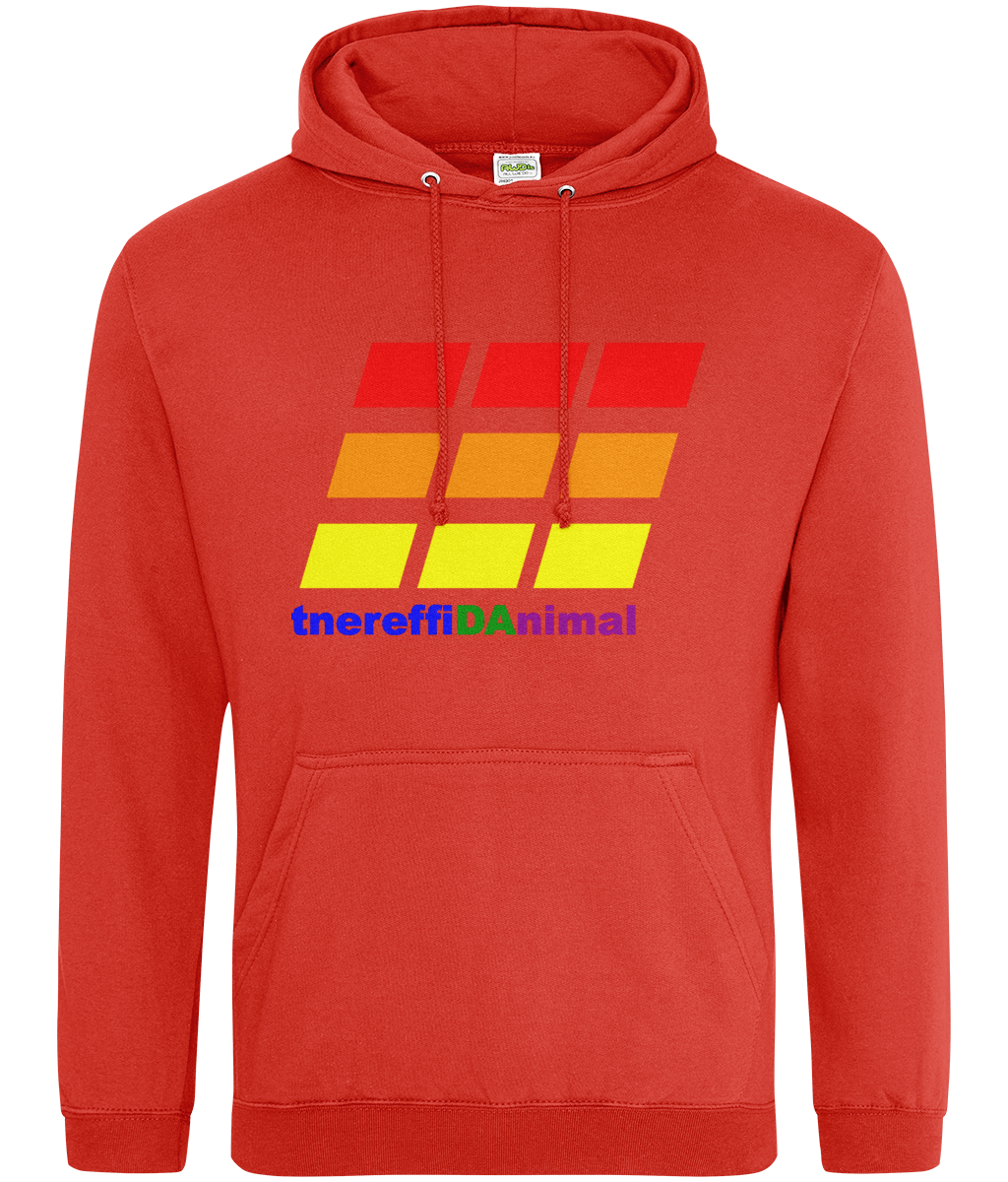 Different Animal: College Adult Unisex Hoodie JH001 L-Rainbow Logo2: (Other Colour-Variants available)