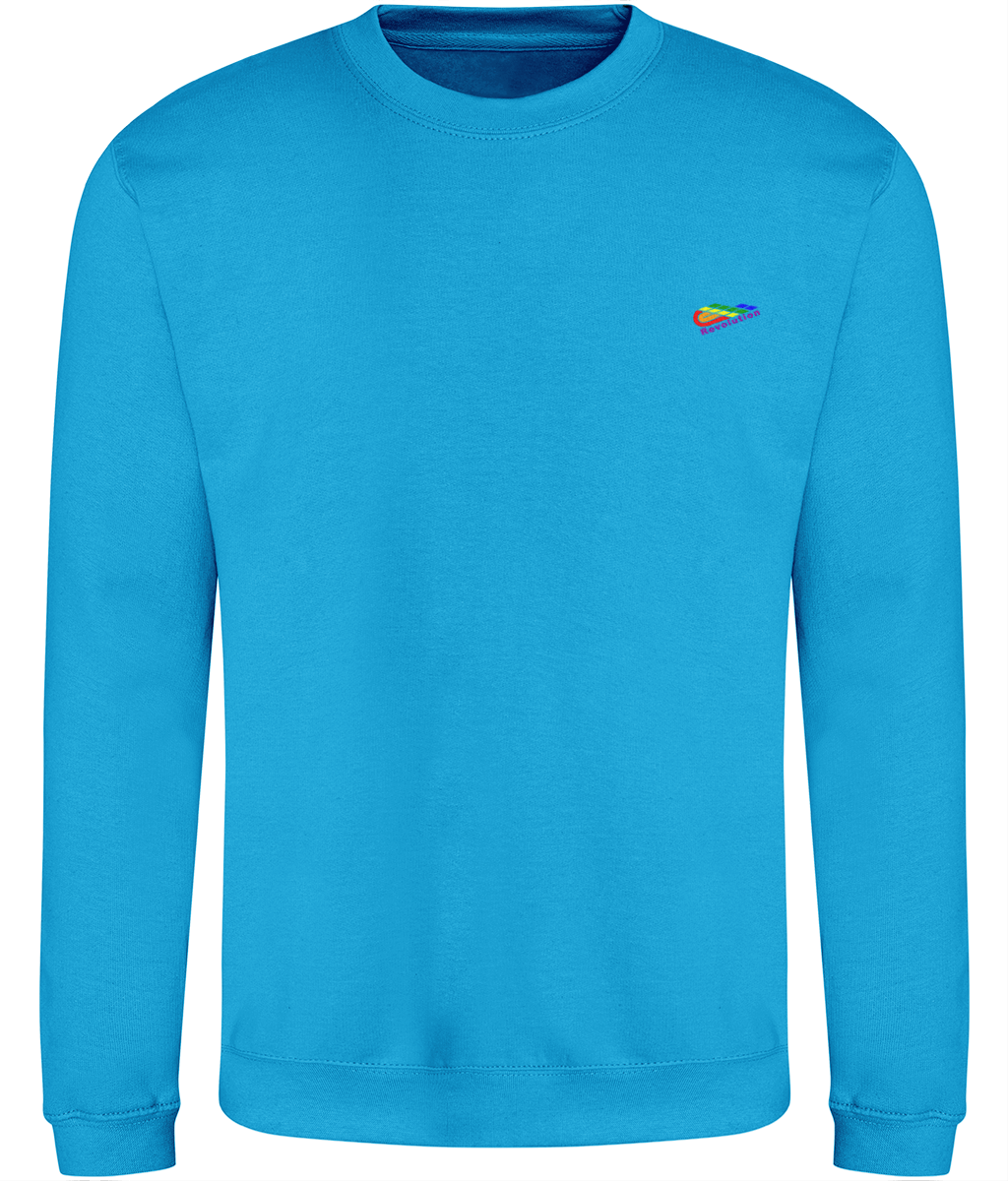 Revolution: Just Classic Adult Unisex Sweatshirt JH030 S-Rainbow Logo: (Other Colour-Variants available)