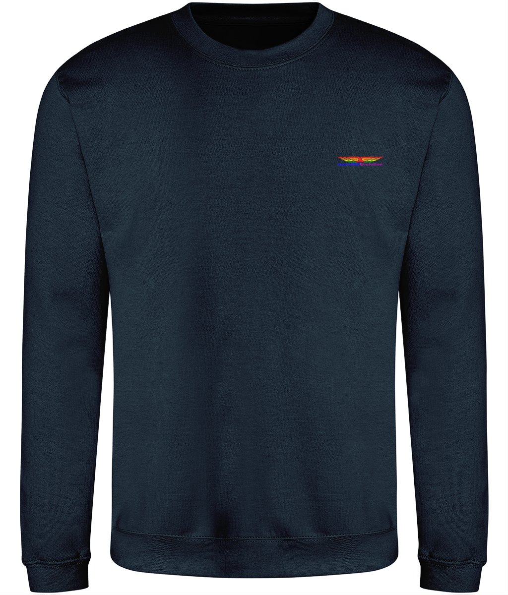 Different Evolution: Just Classic Adult Unisex Sweatshirt JH030 S-Rainbow Logo1: (Other Colour-Variants available)