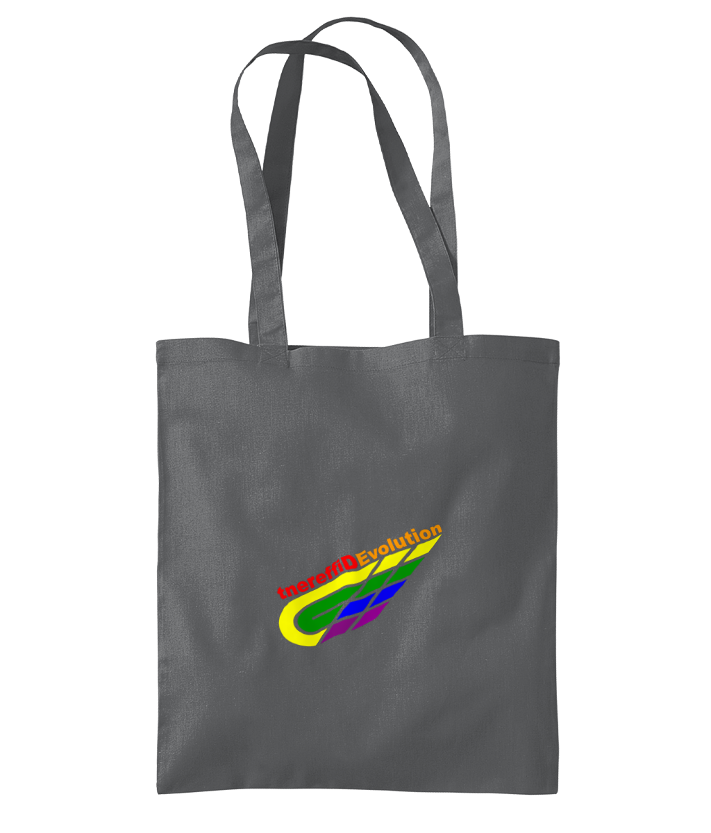 Different Evolution: Eco Organic Premium Cotton Tote Bag WM261 S-Rainbow Logo2: (Other Colour-Variants available)