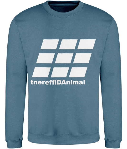 Different Animal: Just Classic Adult Unisex Sweatshirt JH030 L-White Logo2: (Other Colour-Variants available)