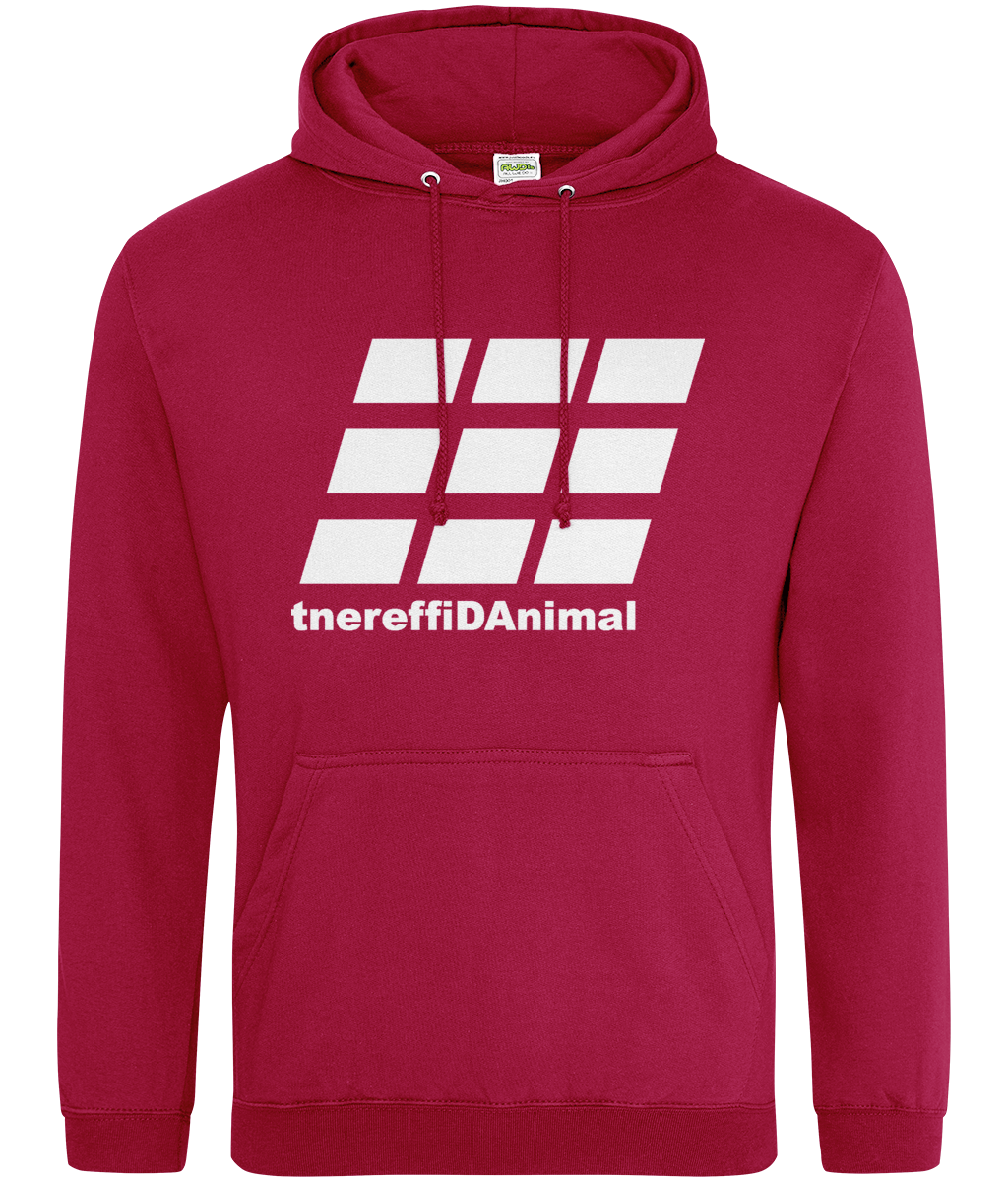 Different Animal: College Adult Unisex Hoodie JH001 L-White Logo2: (Other Colour-Variants available)