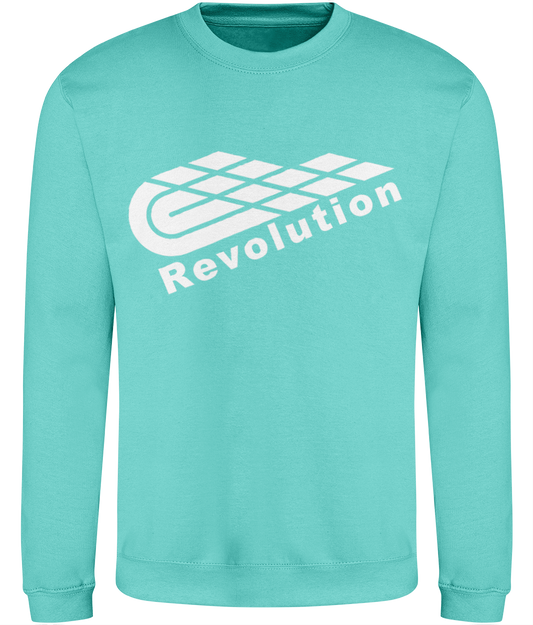 Revolution: Just Classic Adult Unisex Sweatshirt JH030 L-White Logo: (Other Colour-Variants available)