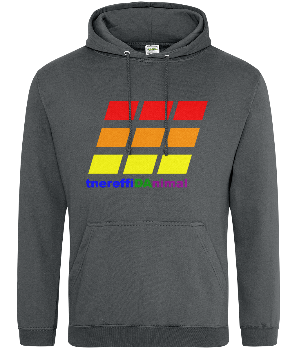 Different Animal: College Adult Unisex Hoodie JH001 L-Rainbow Logo2: (Other Colour-Variants available)