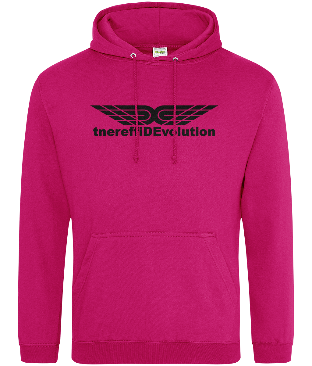 Different Evolution: College Adult Unisex Hoodie JH001 L-Black Logo1: (Other Colour-Variants available)