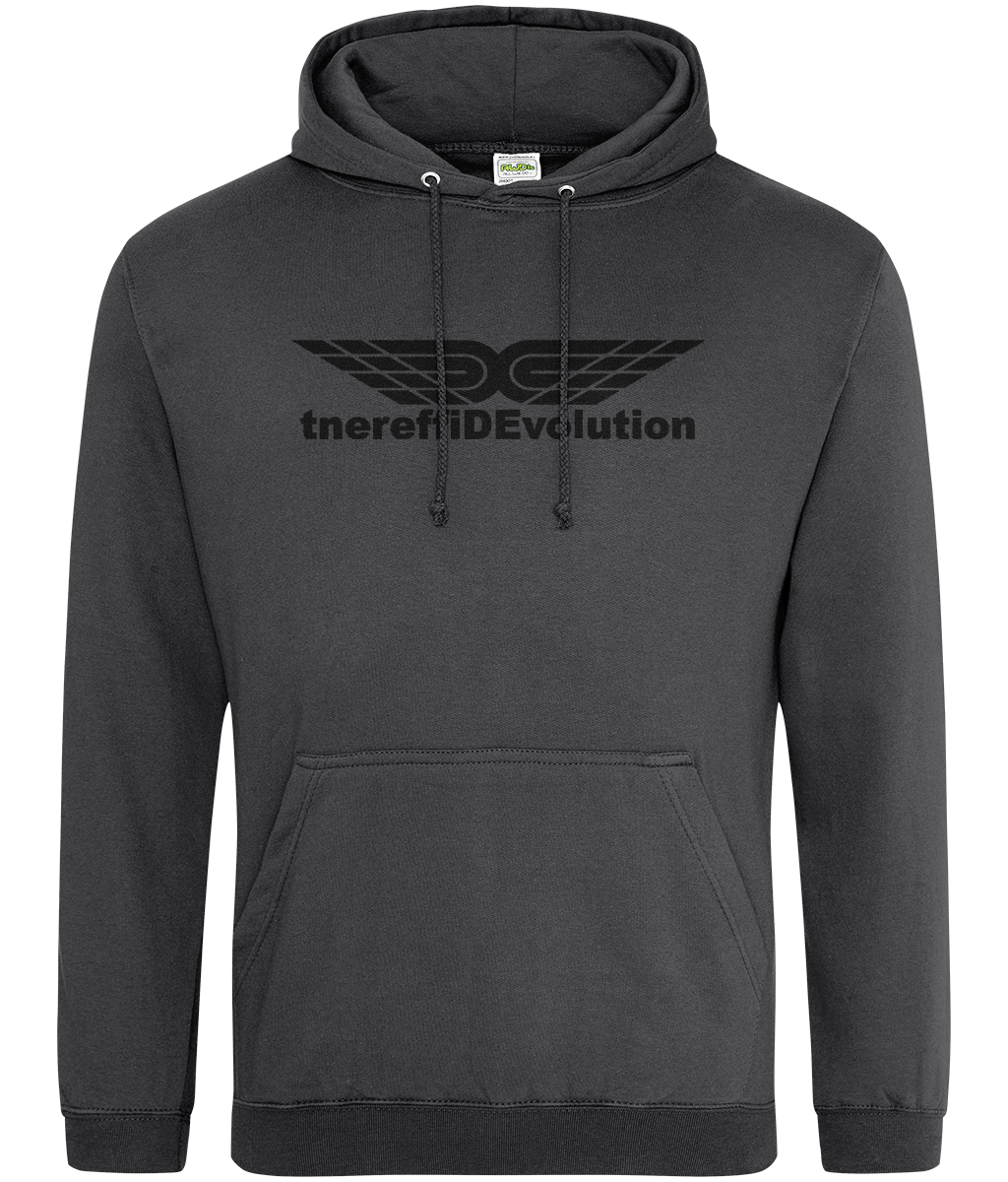 Different Evolution: College Adult Unisex Hoodie JH001 L-Black Logo1: (Other Colour-Variants available)