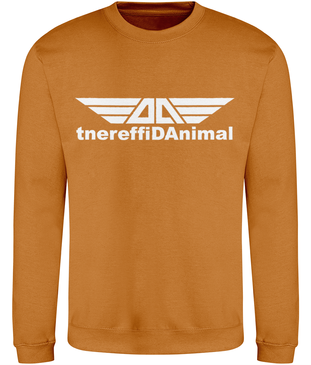 Different Animal: Just Classic Adult Unisex Sweatshirt JH030 L-White Logo1: (Other Colour-Variants available)