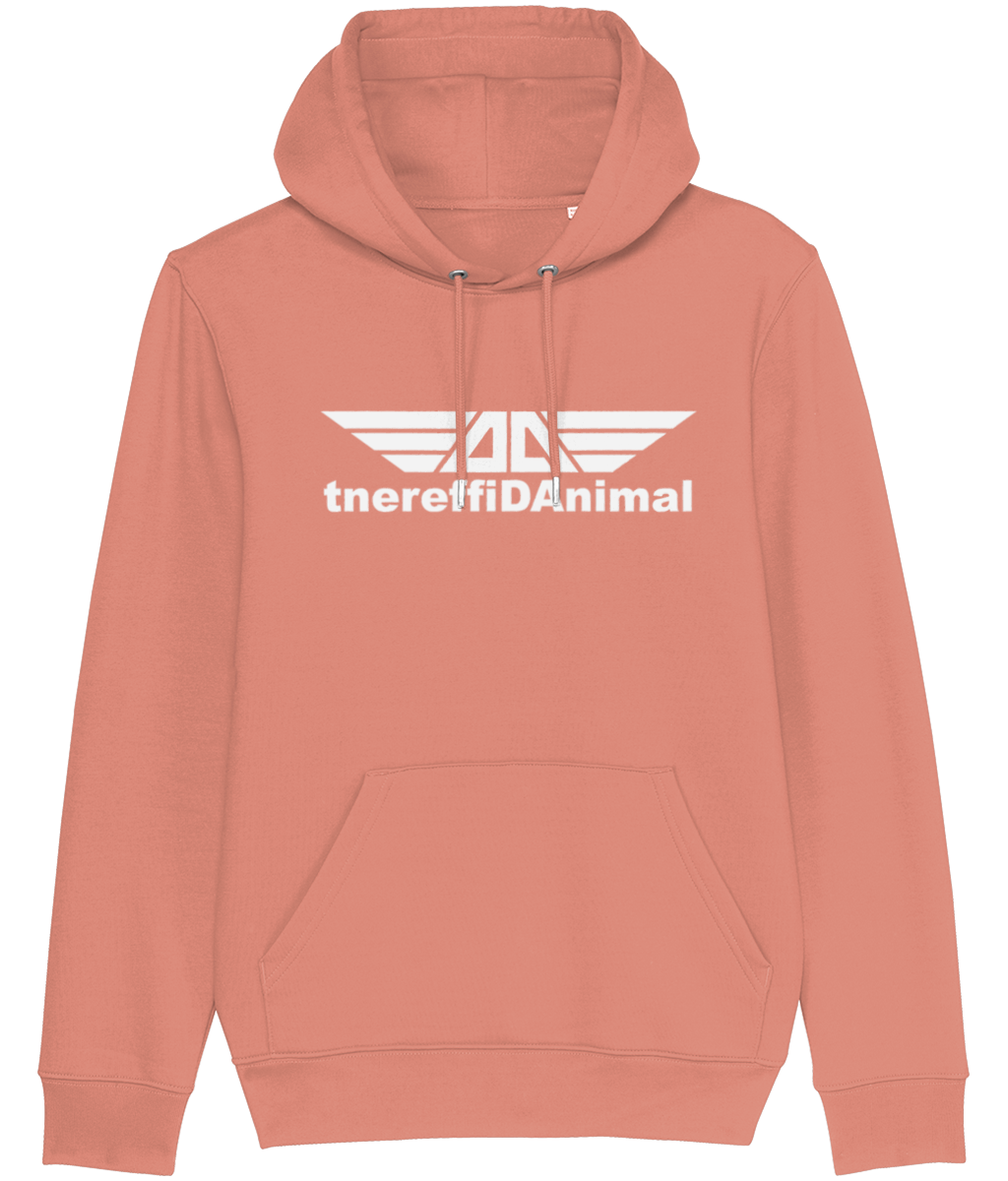 Different Animal: Eco Cruiser Adult Unisex Hoodie SX005 L-White Logo1: (Other Colour-Variants available)