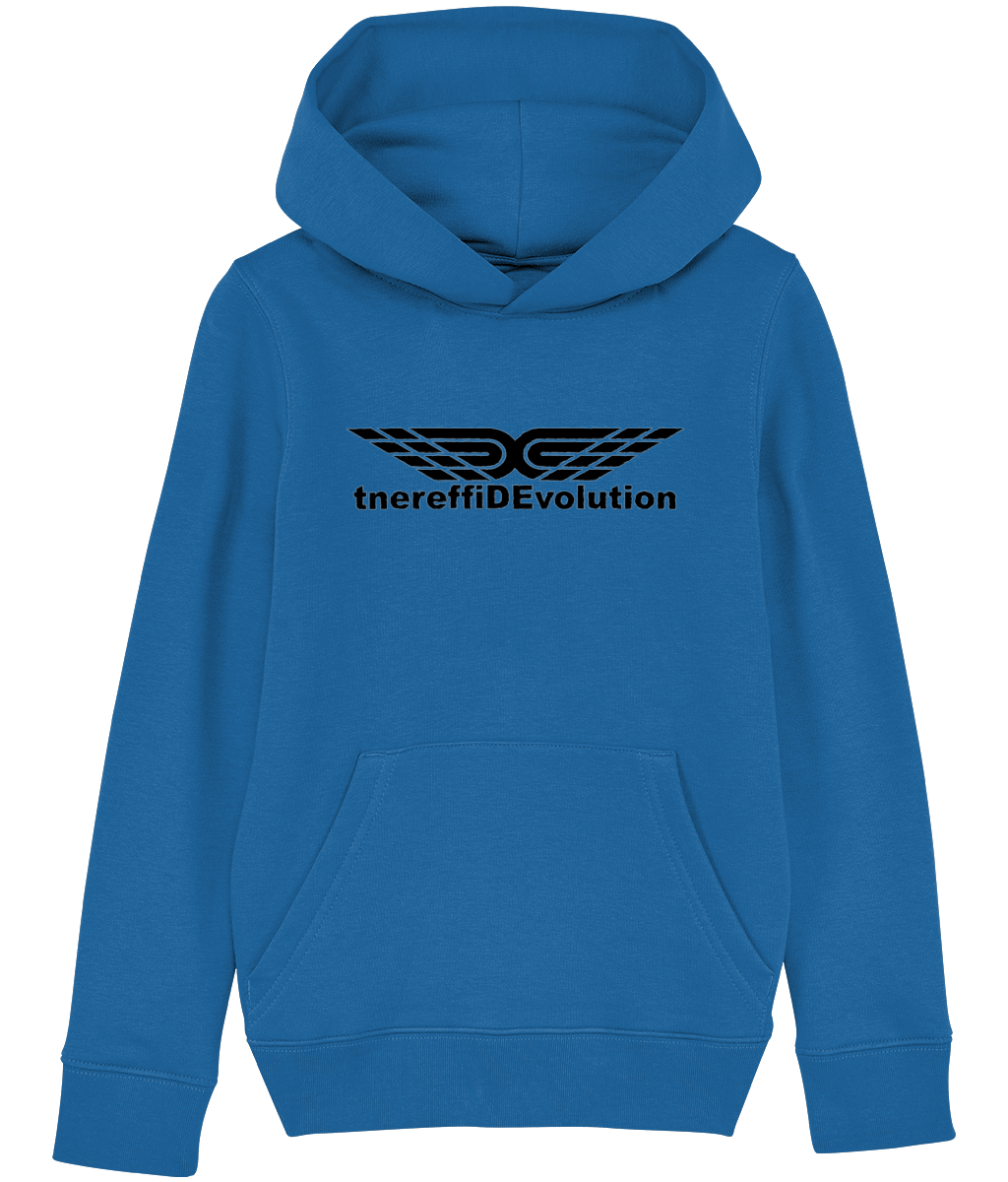 Different Evolution: Eco Kids Unisex Hoodie SX006 L-Black Logo1: (Other Colour-Variants available)