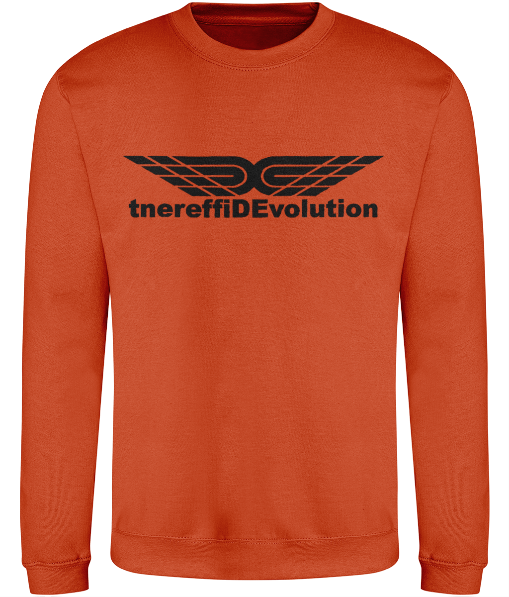 Different Evolution: Just Classic Adult Unisex Sweatshirt JH030 L-Black Logo1: (Other Colour-Variants available)