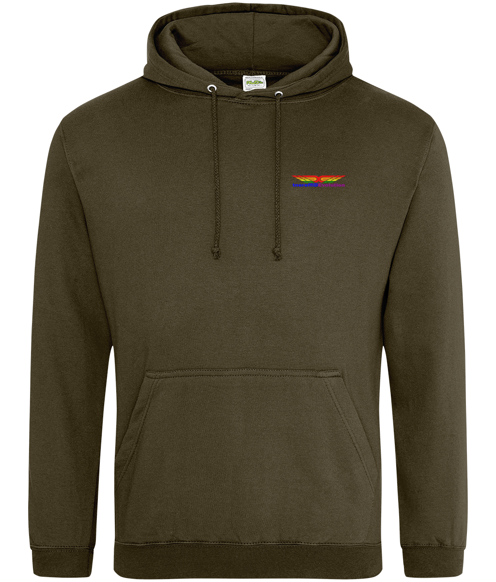 Different Evolution: College Adult Unisex Hoodie JH001 S-Rainbow Logo1: (Other Colour-Variants available)