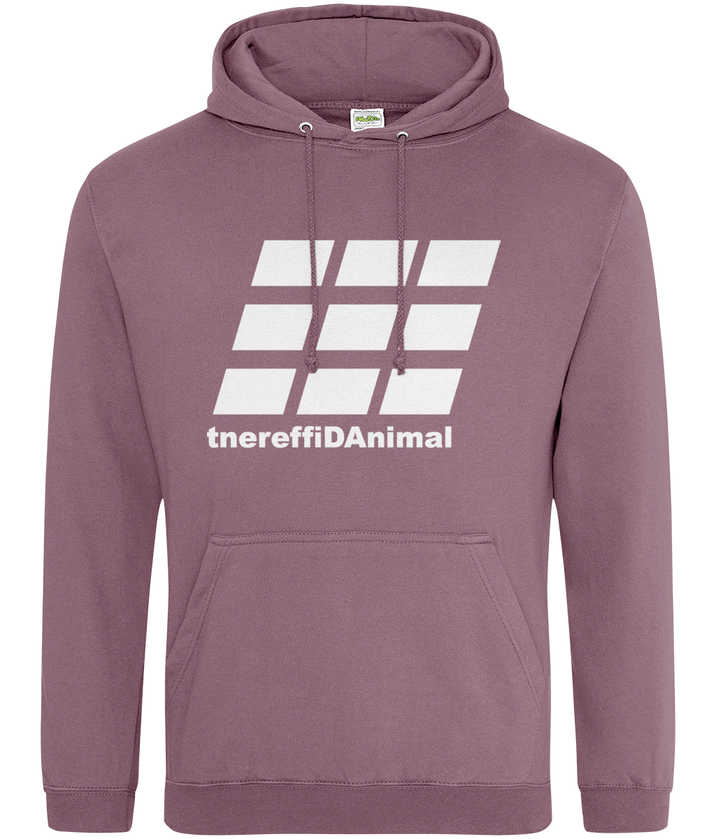 Different Animal: College Adult Unisex Hoodie JH001 L-White Logo2: (Other Colour-Variants available)