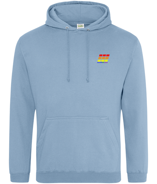 Different Animal: College Adult Unisex Hoodie JH001 S-Rainbow Logo2: (Other Colour-Variants available)