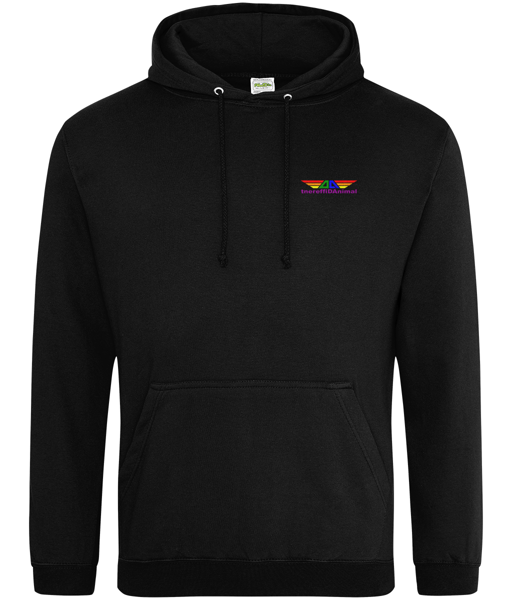 Different Animal: College Adult Unisex Hoodie JH001 S-Rainbow Logo1: (Other Colour-Variants available)