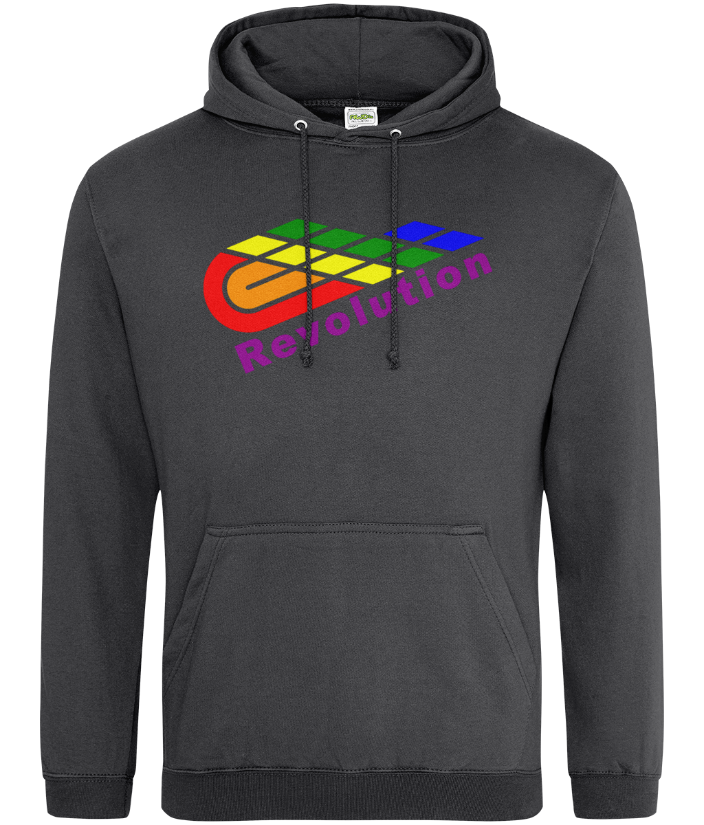 Revolution: College Adult Unisex Hoodie JH001 L-Rainbow Logo: (Other Colour-Variants available)