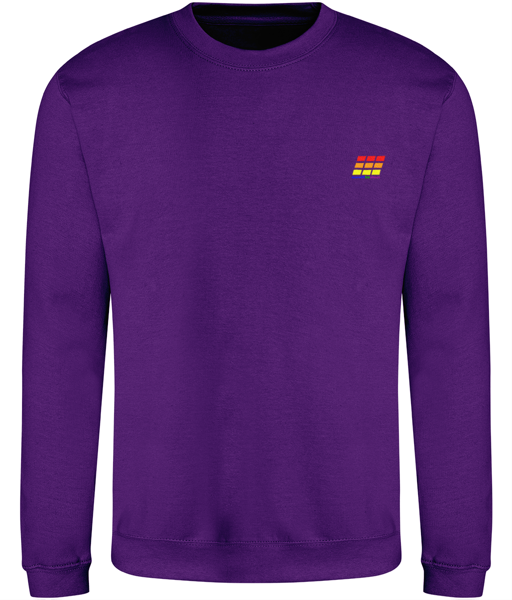 Different Animal: Just Classic Adult Unisex Sweatshirt JH030 S-Rainbow Logo2: (Other Colour-Variants available)