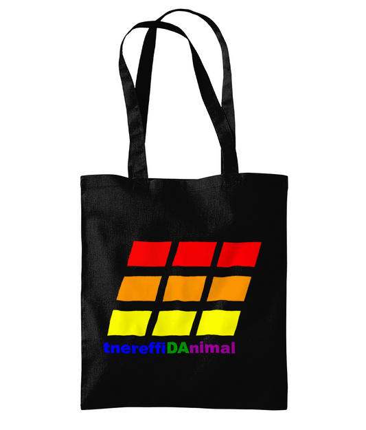 Different Animal: Eco Organic Premium Cotton Tote Bag WM261 L-Rainbow Logo2: (Other Colour-Variants available)