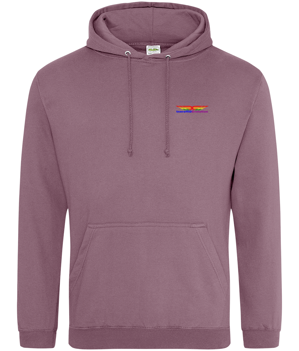 Different Evolution: College Adult Unisex Hoodie JH001 S-Rainbow Logo1: (Other Colour-Variants available)