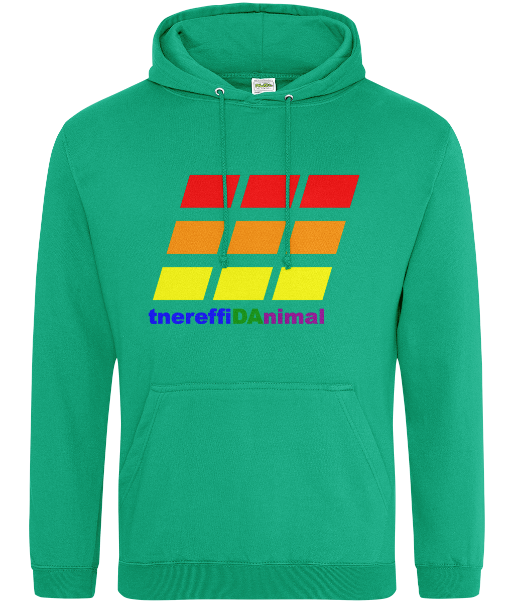 Different Animal: College Adult Unisex Hoodie JH001 L-Rainbow Logo2: (Other Colour-Variants available)