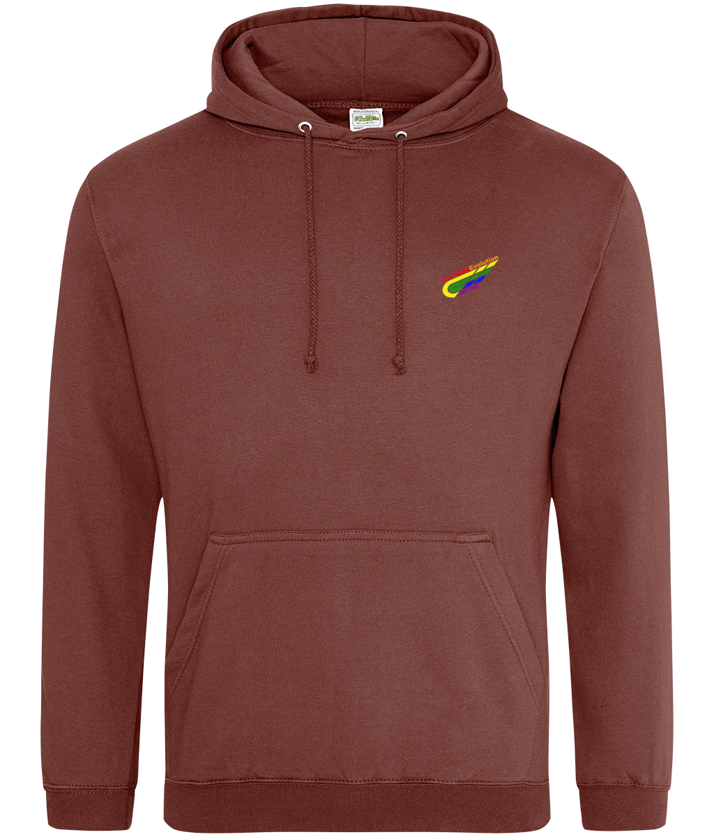 Different Evolution: College Adult Unisex Hoodie JH001 S-Rainbow Logo2: (Other Colour-Variants available)