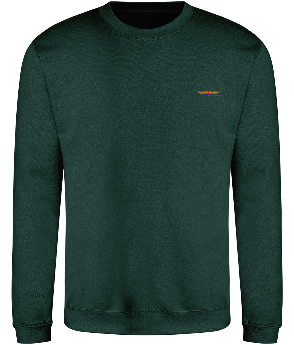 Different Evolution: Just Classic Adult Unisex Sweatshirt JH030 S-Rainbow Logo1: (Other Colour-Variants available)