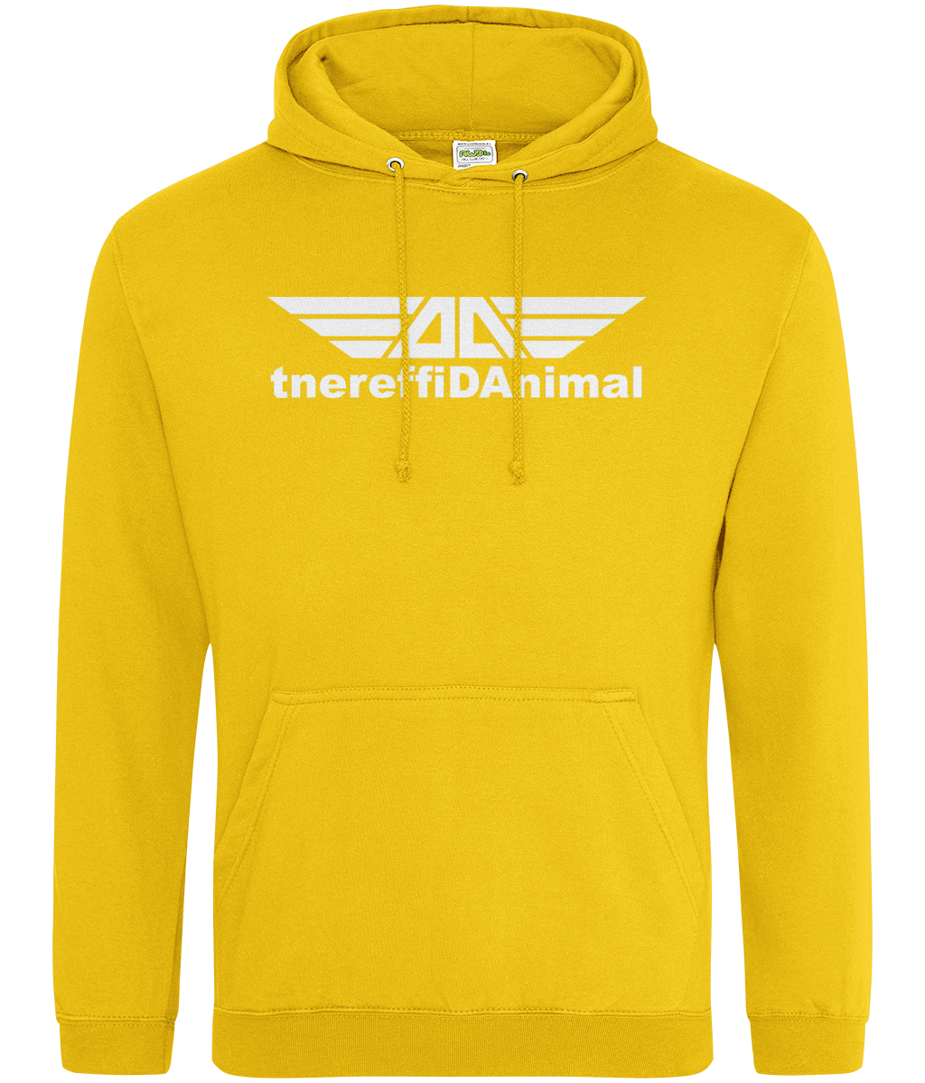 Different Animal: College Adult Unisex Hoodie JH001 L-White Logo1: (Other Colour-Variants available)