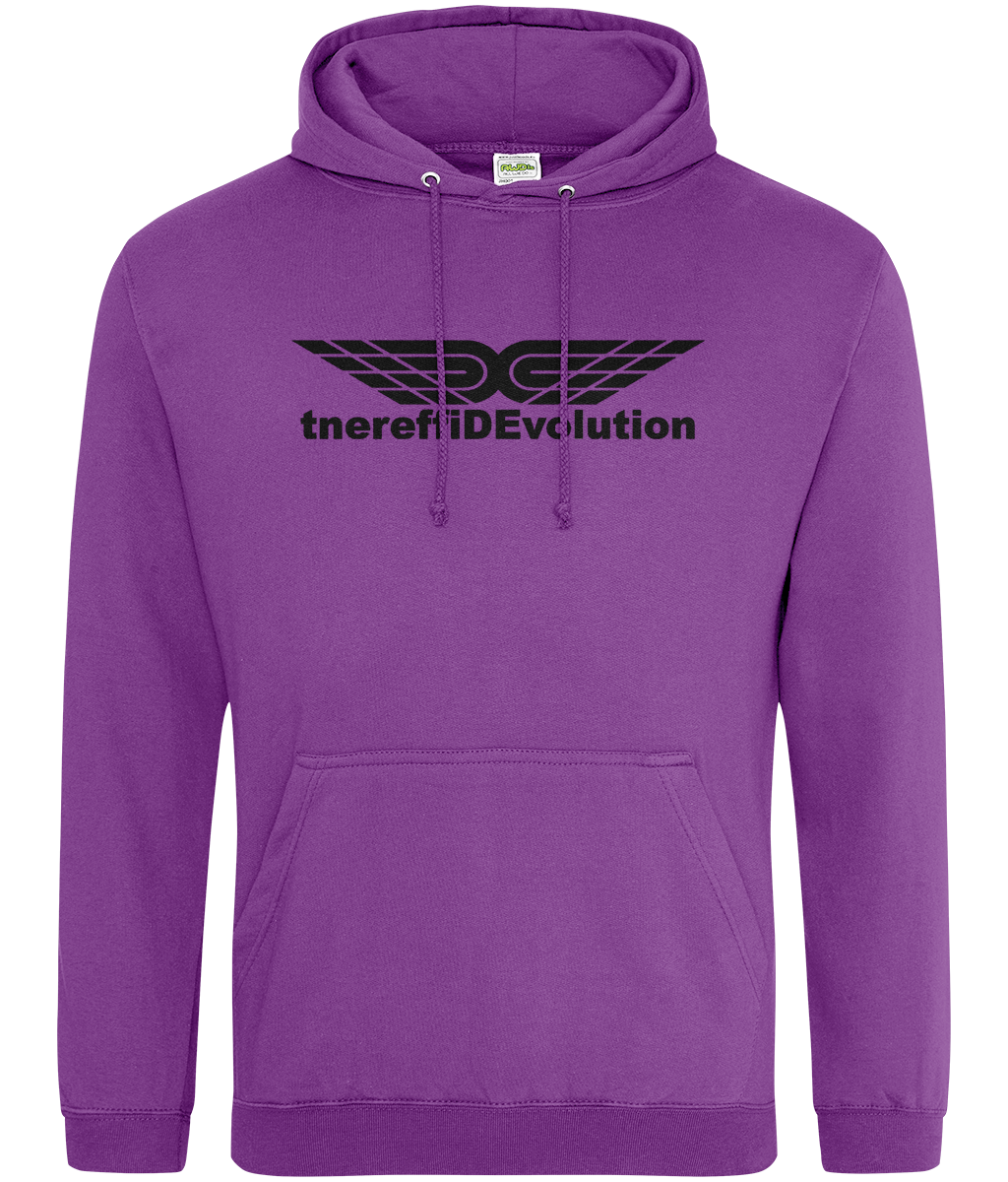 Different Evolution: College Adult Unisex Hoodie JH001 L-Black Logo1: (Other Colour-Variants available)