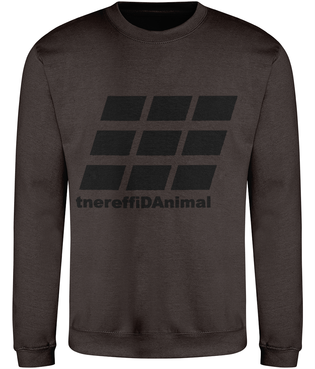 Different Animal: Just Classic Adult Unisex Sweatshirt JH030 L-Black Logo2: (Other Colour-Variants available)