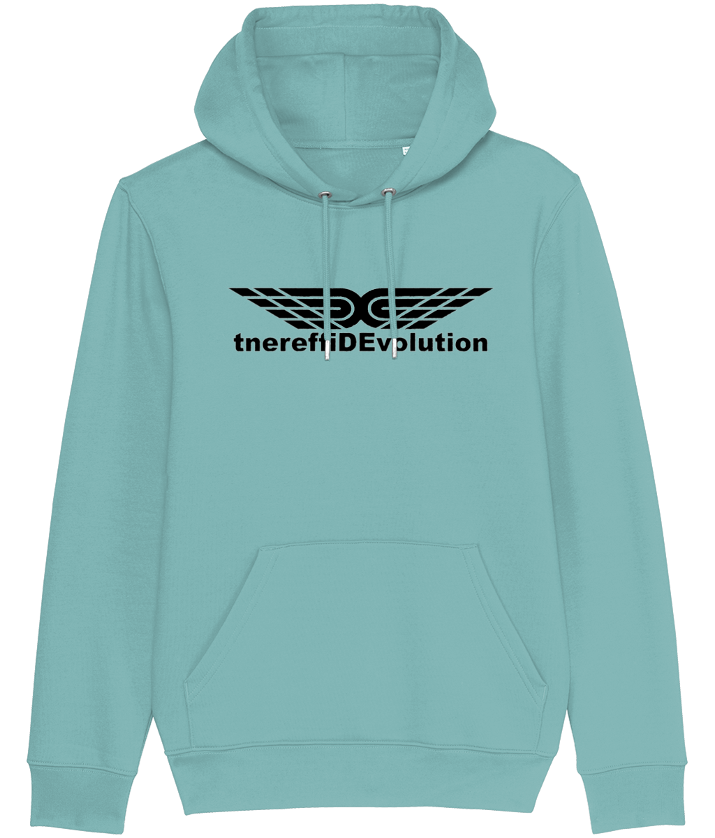 Different Evolution: Eco Cruiser Adult Unisex Hoodie SX005 L-Black Logo1:(Other Colour-Variants available)