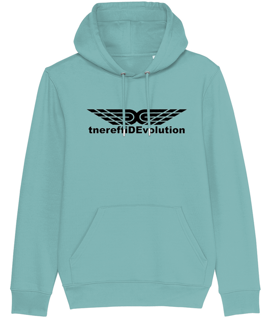 Different Evolution: Eco Cruiser Adult Unisex Hoodie SX005 L-Black Logo1:(Other Colour-Variants available)